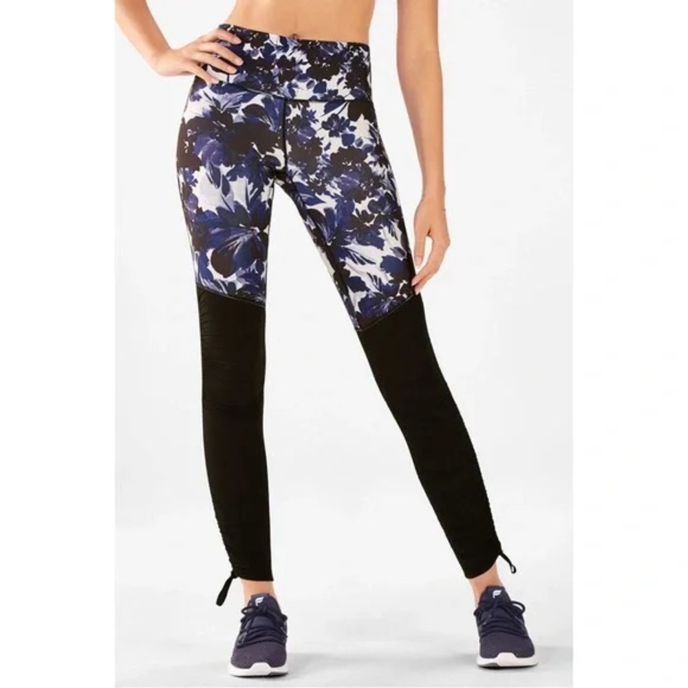 NWT Fabletics Cashel Foldover Powerform Legging In Gloaming/Black Floral
